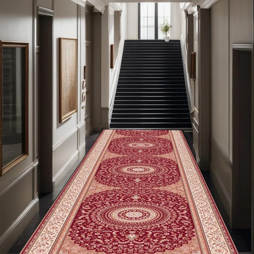 Classical Luxury Runner Carpet Hallway Decoration Home Carpets for Living Room Large  Passageway Floor Mats Long Corridor Rug