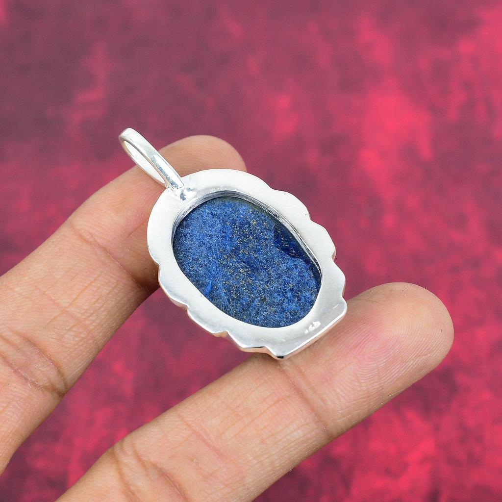 Lapis Lazuli 925 Solid Sterling Silver Pendant, Handmade Gemstone Pendant Jewelry, Gifts For Wife Brand New Pendant