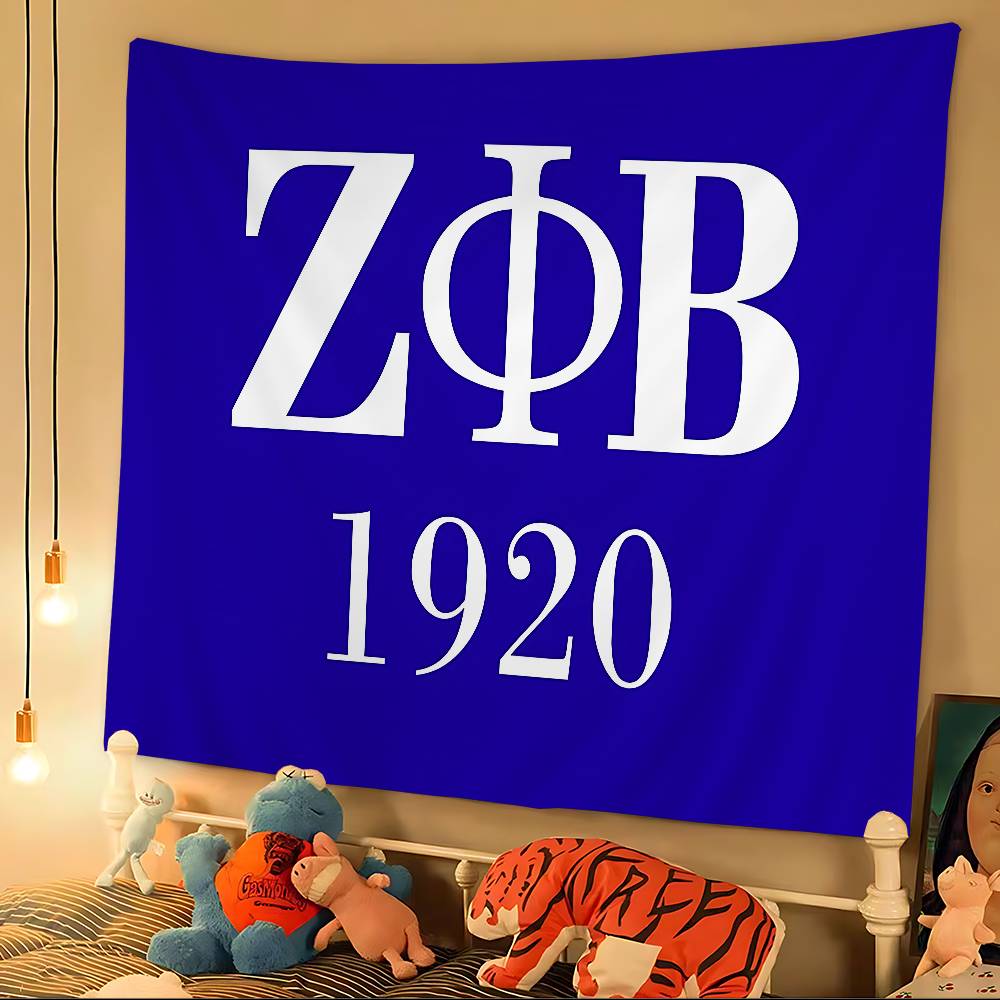 

Zeta Phi Beta Cartoon Tapestry Bohemian Wall Tapestries Mandala Home Decor 74x94cm(29x37in)