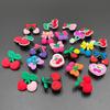 Cherry Hole Cartoon Shoe Buckles: Soft Rubber Red Fruit Series for Kids' DIY Garden Shoes
