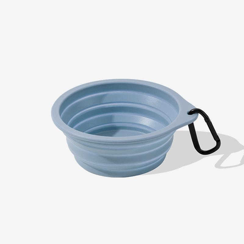 Food grade silicone folding bowl accompanying eating utensils dog portable drinking bowl food basin pet going out cat dog camping bowl
