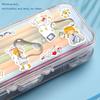 Kawaii Transparent Pencil Case Double Layer Multifunction Kids Pen Stationery Box Office School Large Capacity Storage Organizer