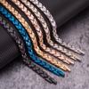 Vinterly Magnetische Armbänder Herren 7mm Edelstahl Pfeil Goldfarben Vorteile Kettenglied Gesundheit Energie Schmuck Wasserdicht