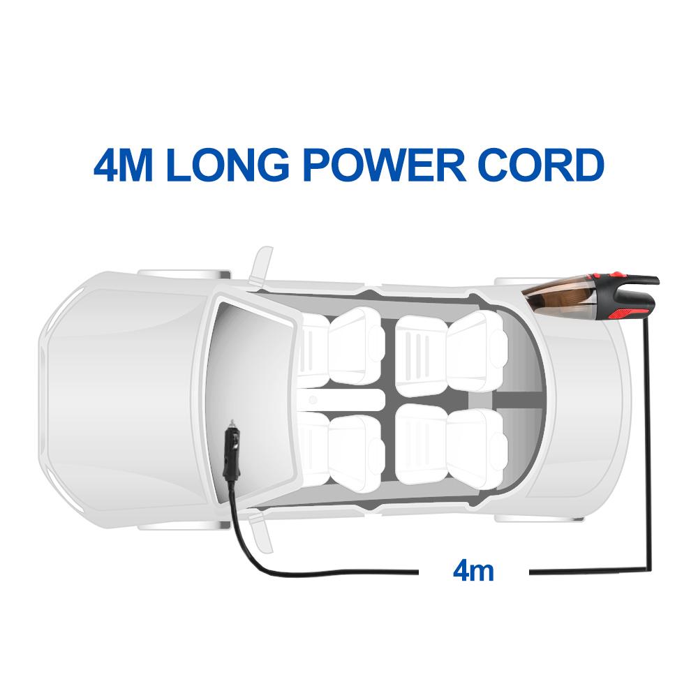 Portable Handheld Car Vacuum Cordless/Car Plug Cleaner 120W 12V 5000PA Super Suction Wet/Dry Dual-Use for Car Home Cleaning Tool