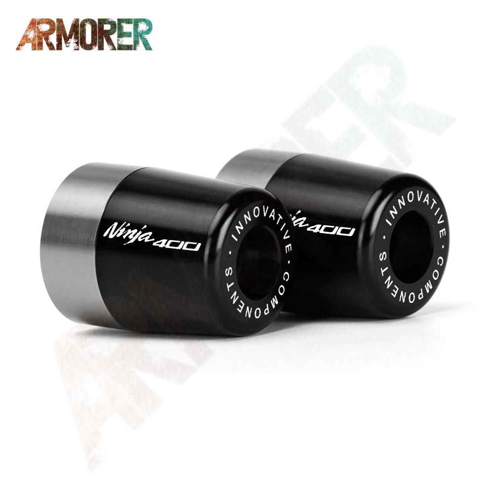 7/8" 22mm CNC Motorcycle Handlebar Grips Handle Bar Grip End Cap Plug Accessories For KAWASAKI NINJA 400 NINJA400 Z400 Z