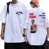Unisex Loose Pure Cotton Vintage Trendy Hip Hop Bad Bunny Debi Tirar Mas Fotos DTMF Album Print Casual Short Sleeve Top T Shirt