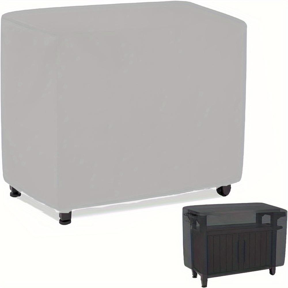 Multi-Size Optional Black Silver Outdoor Patio Dustproof Sun Protection Durable Black Fabric Keyboard Outdoor Cart Dustproof Table Cover