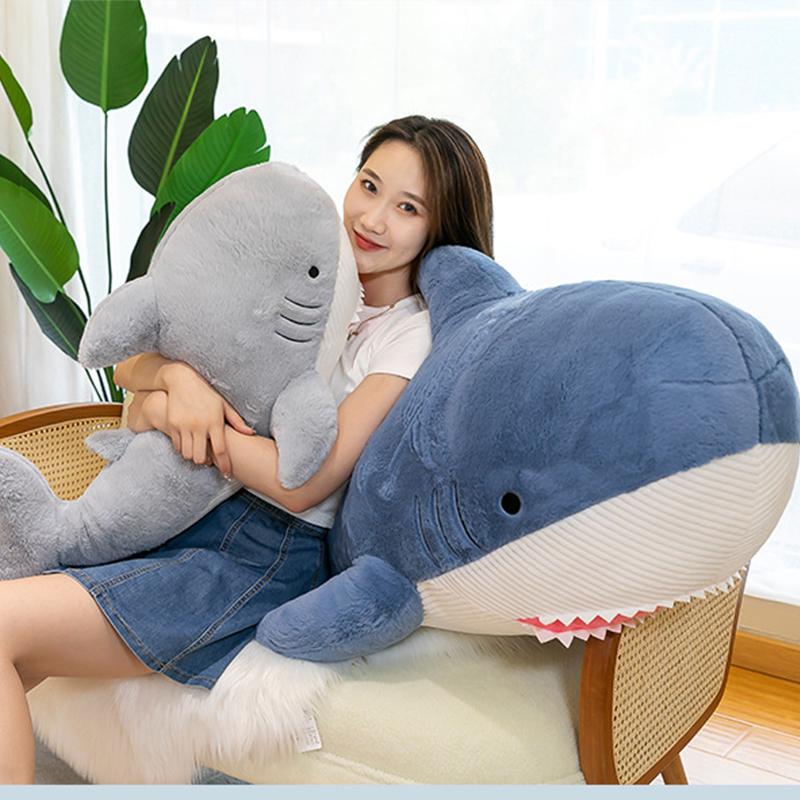 90CM Giant Cartoon Super Soft Plush Toy Sea Animal Blue Whale Soft Toy Stuffed Animal Fish Children's Birthday Gift