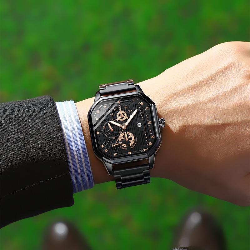 Square Men's Watch Men's Calendar Fashion Quartz Watch