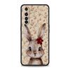Soft TPU For Realme 11 10 9 Pro Plus GT2 GT3 GT5 C21 C25 C35 C53 C55 C67 Pro 5G Phone Case Ink And Wash Painting Rabbit Art Bags