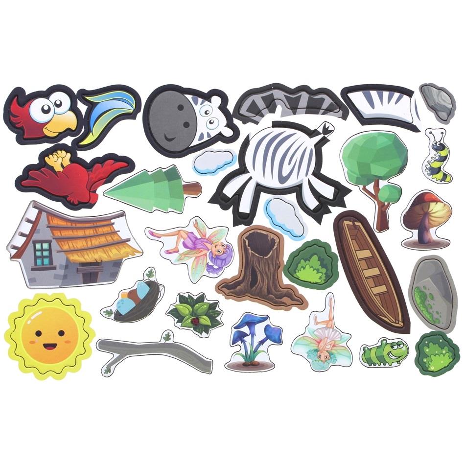 Puzzle Magnetic Dry Erase Board Puzzle Safari Animals 60 pcs.