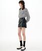 Bikwaieos Faux Leather Skirt Shorts_Black Ivory