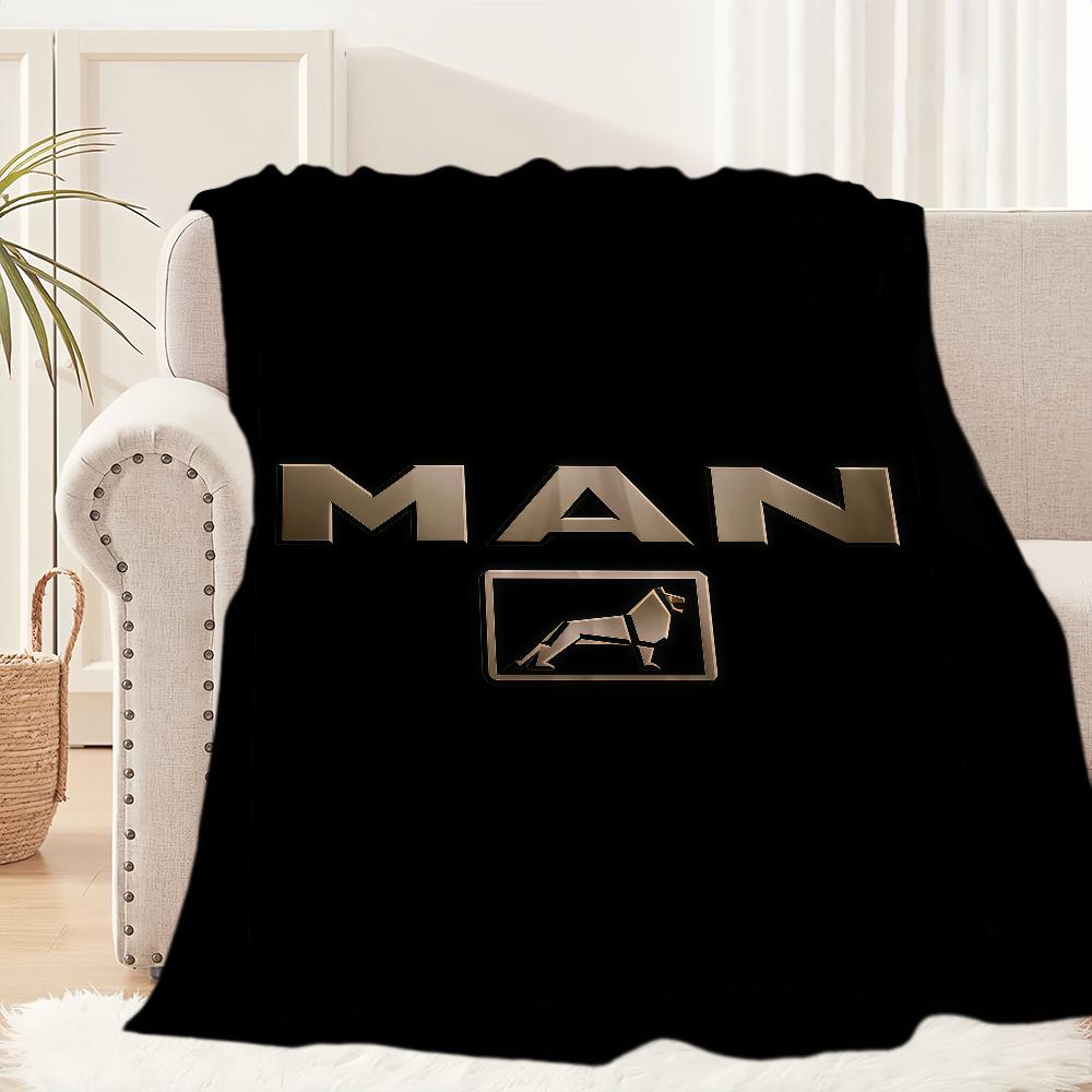 

M-Man T-Truck-ES Логотип Модна ковдра Ковдра для дивана Софи Подорожей Дому Пікніка Фланелева ковдра подарунок на день народження Тепла Зручна 30x40in