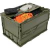 TRUSCO Thin Folding Container 50L with Lock Lid OD Color TR-C50B-OD Storage Case Storage Box