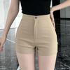 2025 Schwarze High-Waist Schlankmachende Shorts für Damen - Sommer Petite Passform