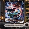 Personalized Wall Tapestry,Attack on Titan Custom Printed Name, Fabric Wall Art For Indoor Room Backdrop