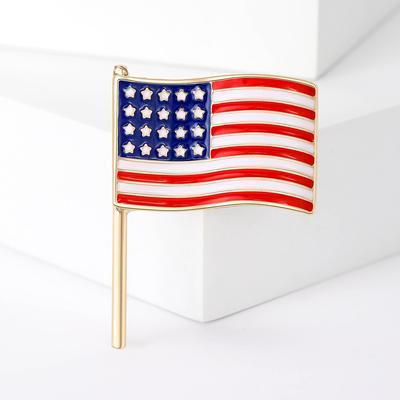 Kreative Mode Persönlichkeit Öl Tropf Brosche Vielseitige Persönlichkeit Kleidung Corsage Amerikanische Flagge Pin