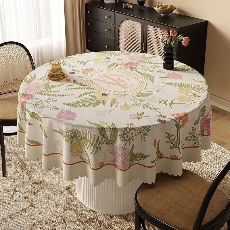 PVC Waterdicht Groot Rond Tafelkleed Huishoudelijk Rond Koffietafel Tafelhoes Licht Luxe Ronde Tafel Decoratie Tafelkleed 120x120cm