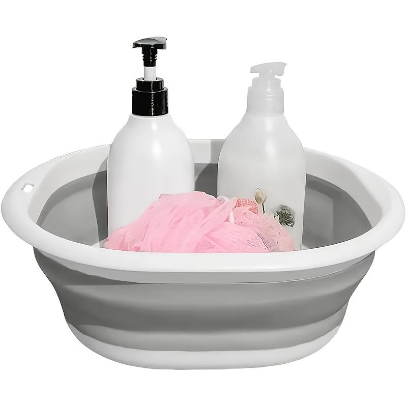 1pc Foldable Washbasin Laundry Buckets - Space-Saving Plastic Storage Containers for Dishes, Laundry, RV & Outdoor Travel