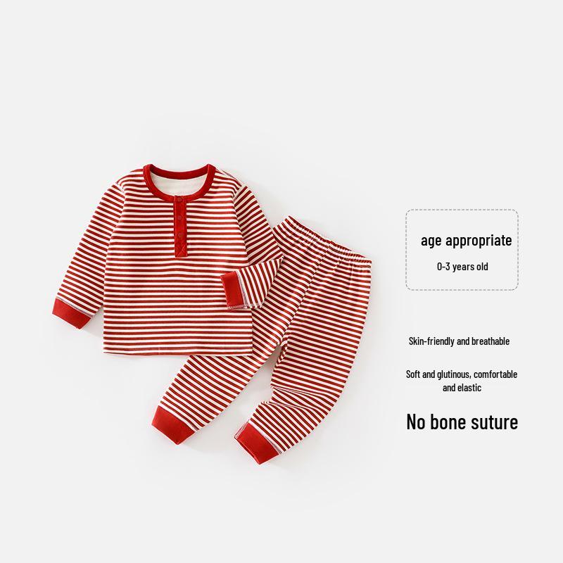 

Soft Velvet Cotton Baby Pajamas Set - Boys and Girls Spring/Autumn Homewear 100cm