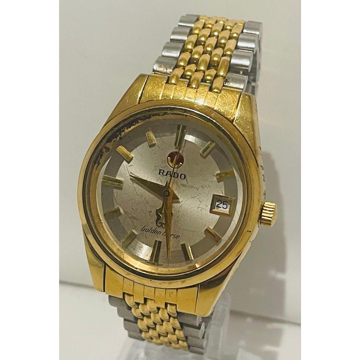 Б/у RADO Golden Horse Золотая Лошадь Автоматический Завод Работа Rado Мужские 633.3673.2 Оригинальные ЧАСЫ