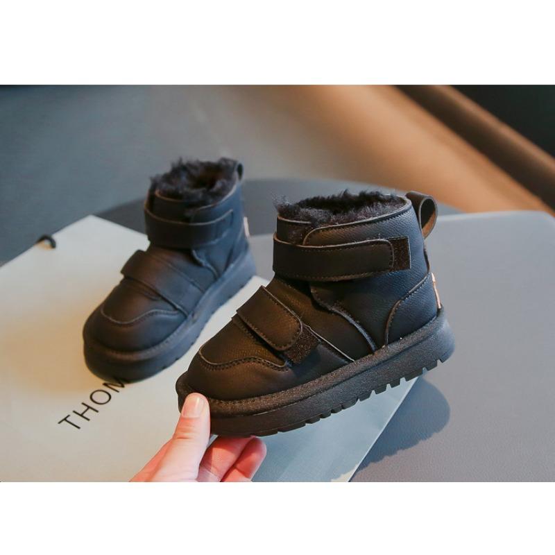 Korean Casual Simple Children's Snow Boots New Winter Girls Piled Thickened Cotton Shoes Waterproof Soft Sole Cotton