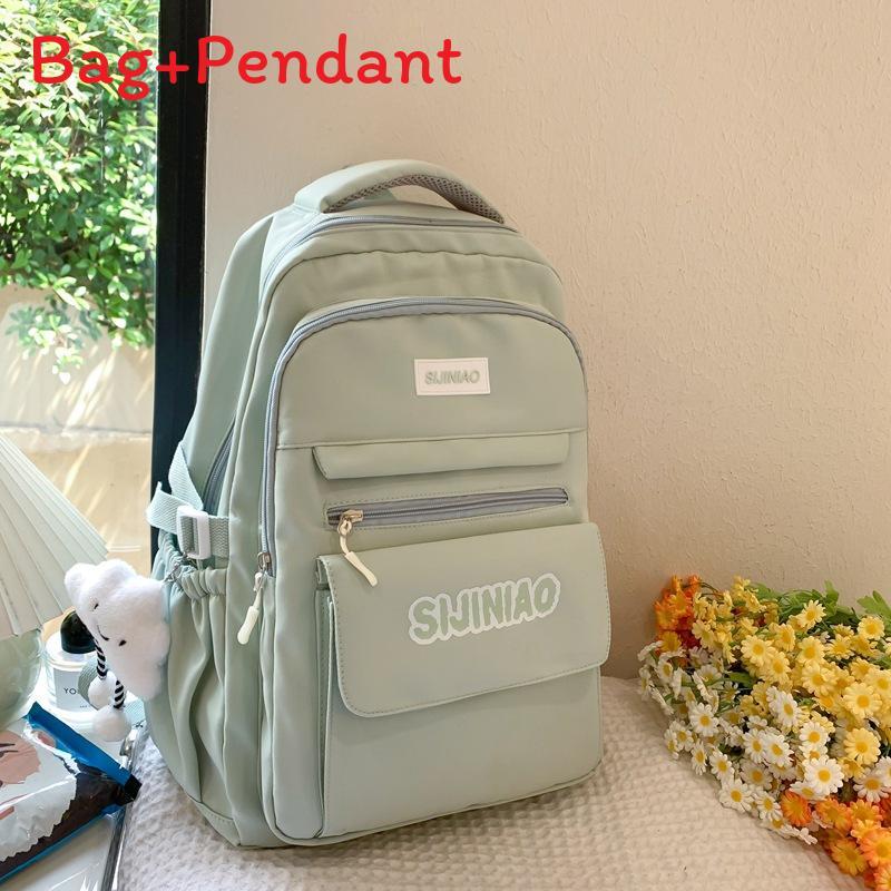 

Minimalist Harajuku Style Girls Backpack With Padded Shoulder Straps For School Use зелений