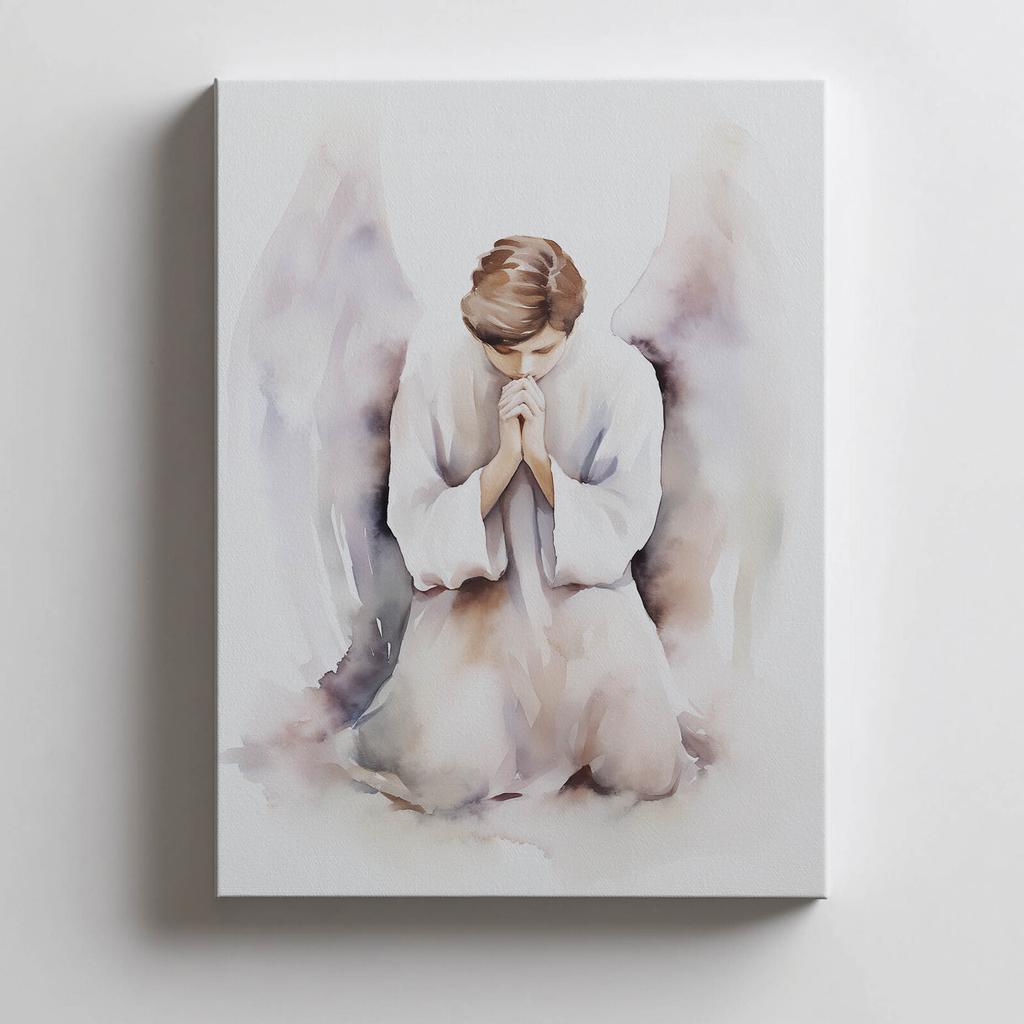 Anielska Modlitwa Anielska Modlitwa, 50X70 Cm, Rama Aluminiowa Czarna, Papier Matowy 230 Gsm