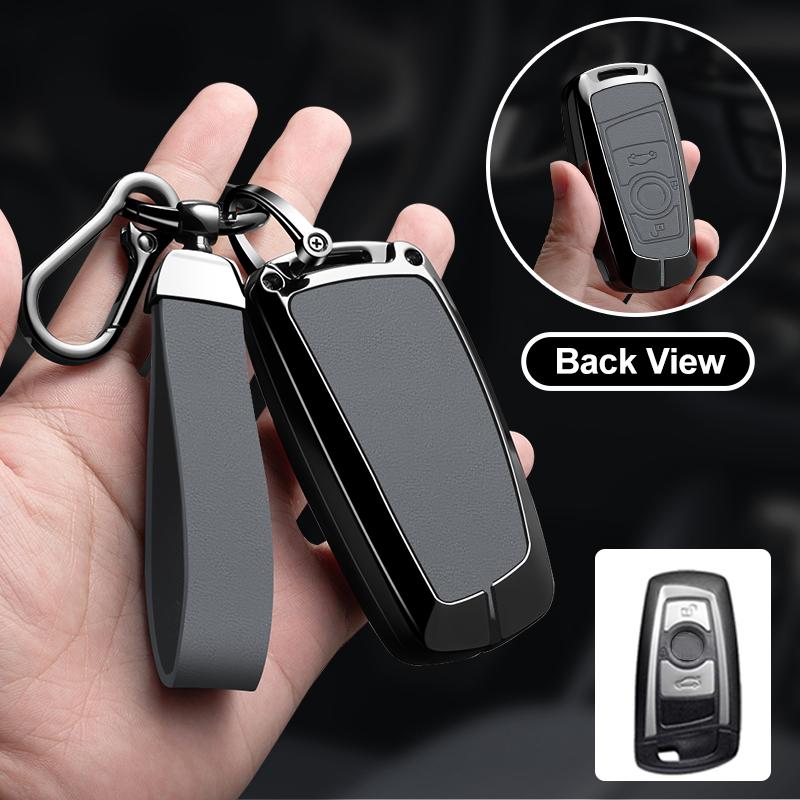 Zinc Alloy Leather Car Key Fob Case For Bmw 1 3 5 7 Series 530I X1 X3 X4 X5 F10 F15 F16 F20 F30 F18 F25 M3 M4 E34 Auto Parts