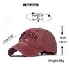 New Unisex Baseball Hats Washed Cotton Cap Letter Vintage Baseball Cap Men Women Adjustable Casual Cap Streetwear Sports Hat