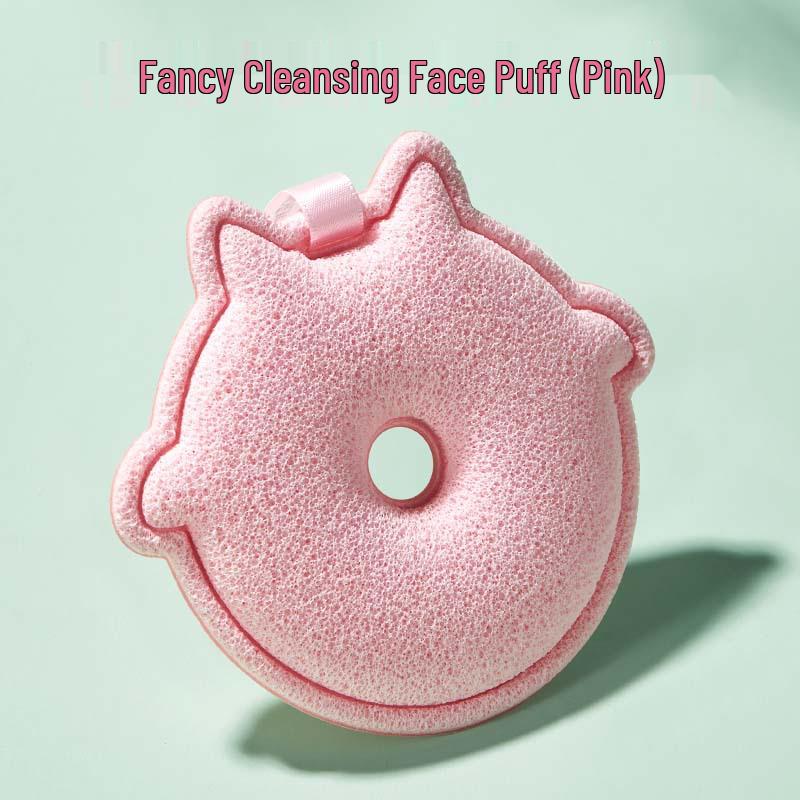 GECOMO Multi-use Soft Cleansing Puff for Deep Cleaning and Makeup Removal розовый