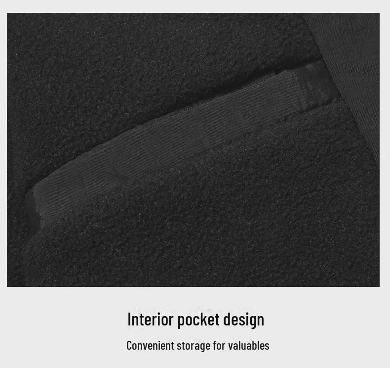 Plüsch-Stehkragenjacke für Herren: Dick, lässig, lockere Passform für Herbst/Winter, ideal für Personen mittleren Alters und ältere Menschen.