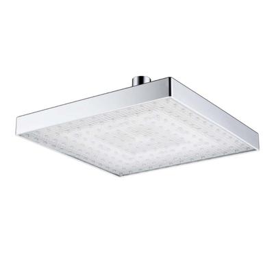 Upgrades LED Square Shower Head Temperature Sensitive Color Change ABS LED Shower Head Simple Installation for Bathroom