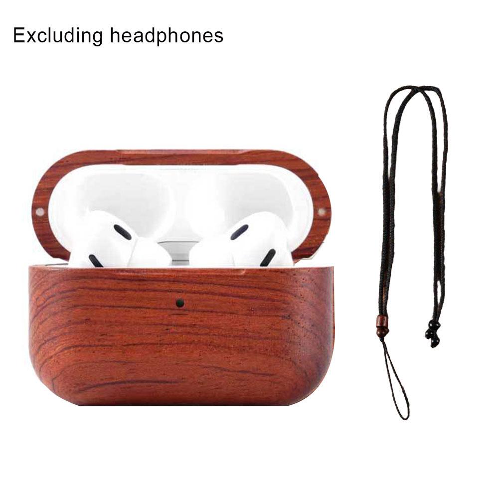 

Для Airpodspro 3-го покоління Bluetooth-навушників Дерев яний захисний чохол Проти подряпин та пилу Чохол для навушників з масиву дерева