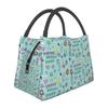 Doctors Nurse Print Thermal Lunch Bag Women Portable Insulated Cooler Bag for Picnic Work Reusable Packed Lunch Box Bags