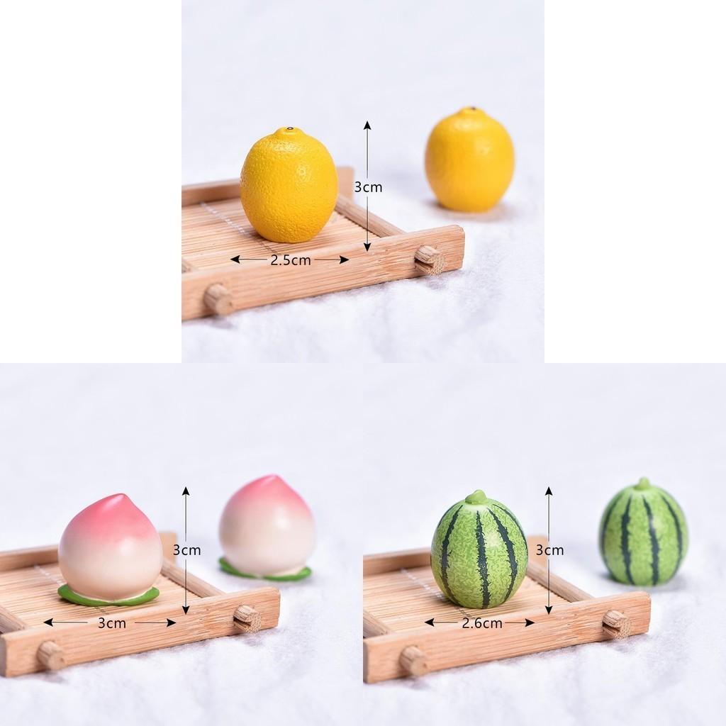 Adorable Cartoon Resin Miniature Fruits For Diy Decor And Craft Projects
