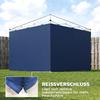3-Piece Set Side Panels with Zipper for 3 x 3 m Gazebo, Dark Blue