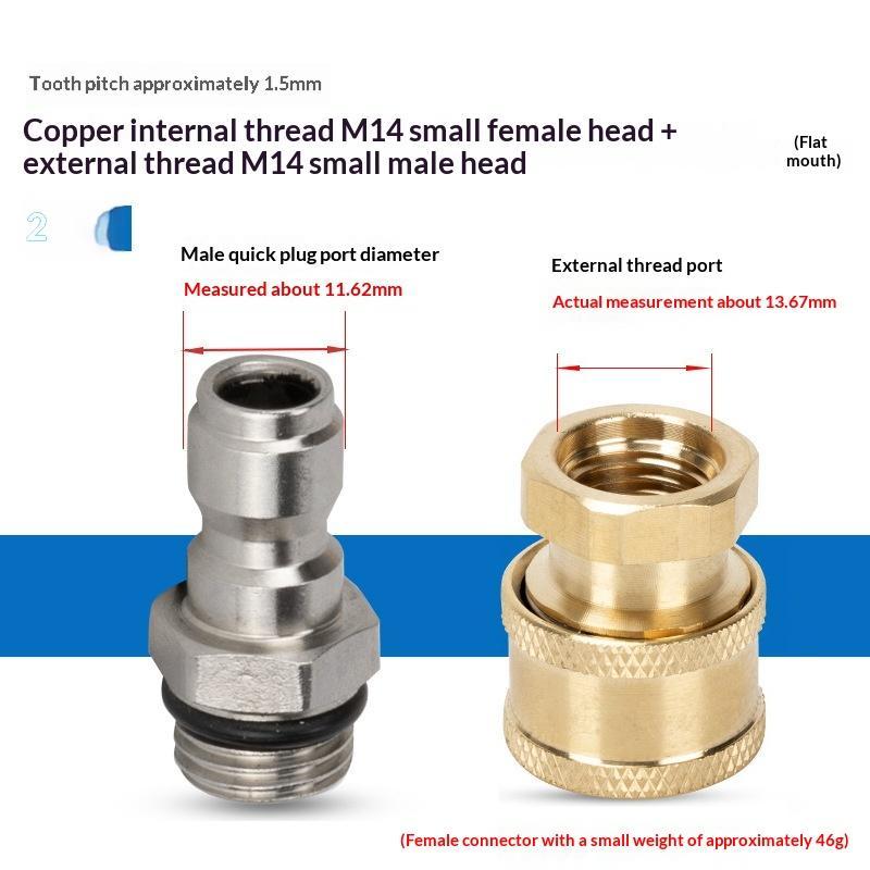 M14 X 1.5 Male Female Quick Connect Set Leak Proof Rust Resistant for DIY Home Garden Pressure Watering System Install