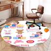Custom Name Ms. Rachel Printed Round Rug Carpet Chair Rug Area Rug Entryway Doormats,for Office Chair Living Room Bedroom Kitchen Room.