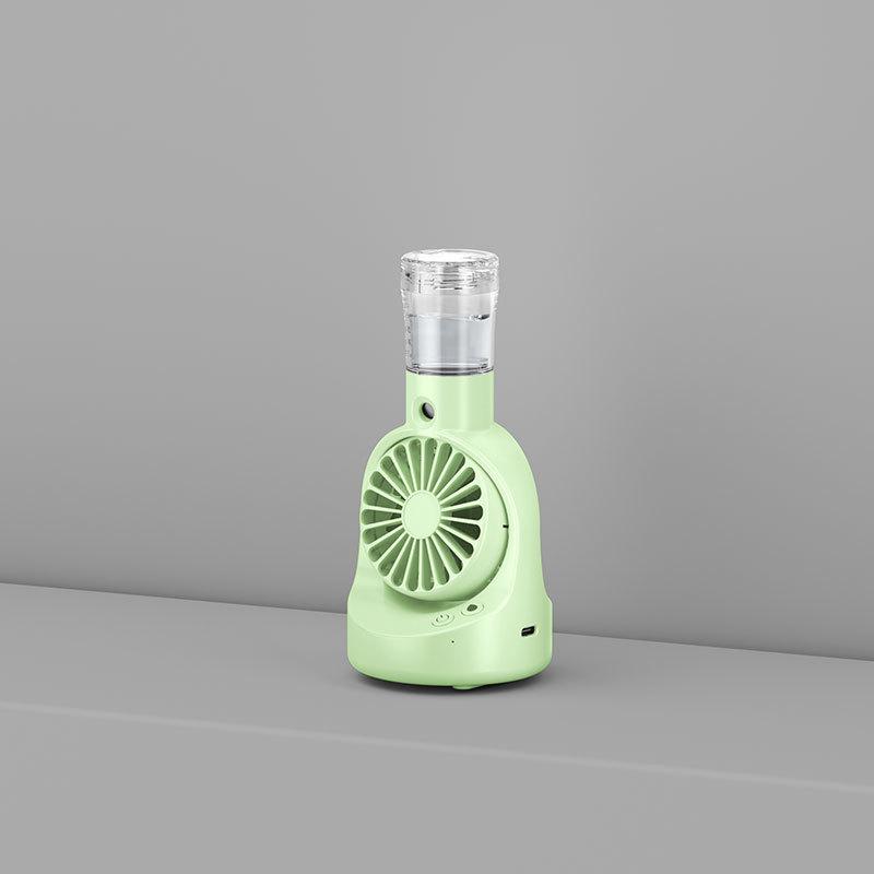 

2024 new spray fan small desktop humidifying fan student dormitory small fan gift four gear wind spray зелений