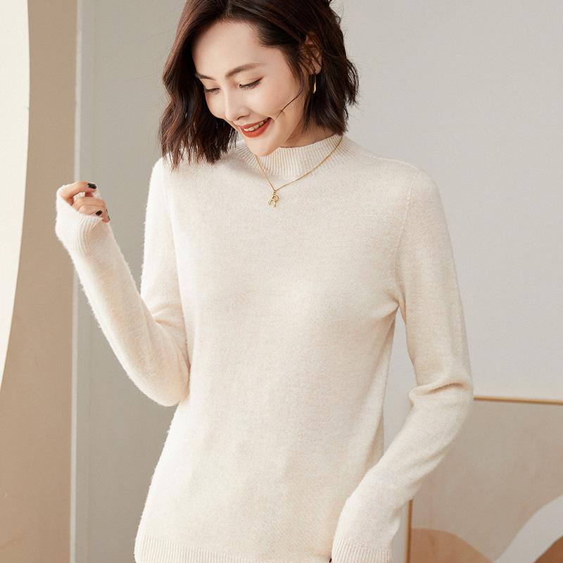 Women Sweater 100% Merino Wool MODERN NEW SAGA Winter Wool Pullover Turtleneck Autumn Jumper Female Knit Top