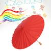 White Blank Paper Umbrella Colorful Oil Paper Umbrella for Kids DIY Painting Craft(Red)
