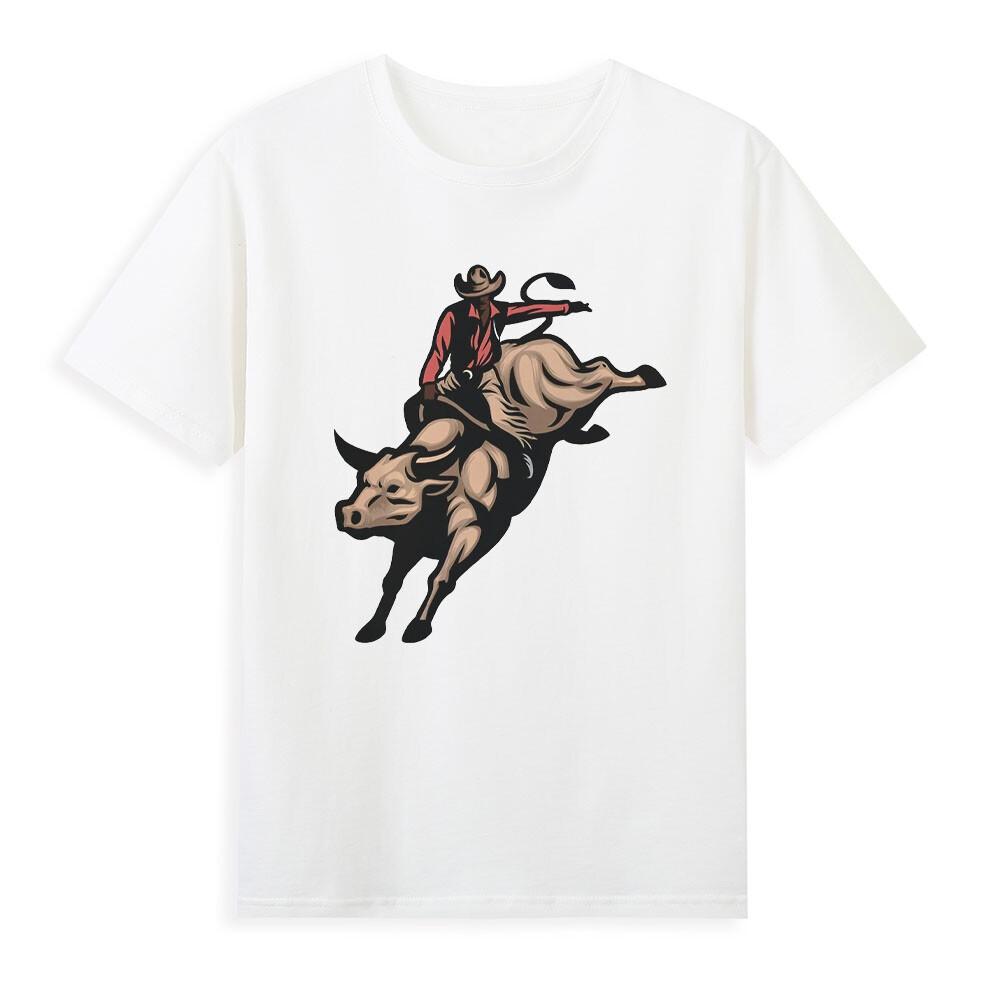 Black Cowboy Bull Riding Rodeo African American Wild Western TShirt S