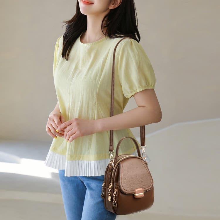 Lychee Pattern Mini Shoulder Bag Portable Messenger Women's Bag