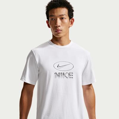 Nike HYVERSE Quick Dry T Shirts Men s White/Black Crew Neck Moderate S