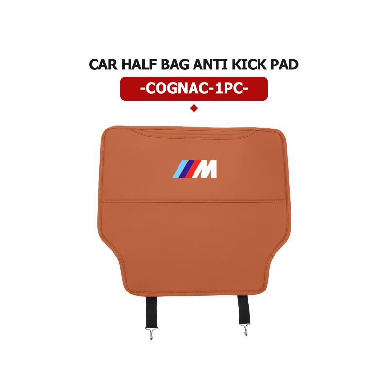 Car Seat Backrest Anti Kick Pad Protector Mat Storage Bag Emblem Accessories For BMW E70 E91 E30 G30 E53 M3 M5 X6 X4 X7 E92 E93