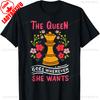 ChessUnisex Chessboxing Queen Chess Player Gift Printed Tshirt Tops Crewneck High Quality Cotton Ladies Tops Tee Shirt Short