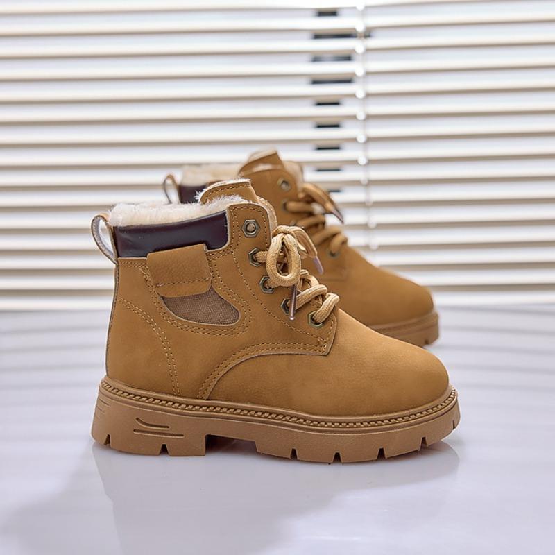 Comfortable Versatile Thickened Warm Kids Martin Boots Soft Sole Winter Ankle Boots For Boys And Girls