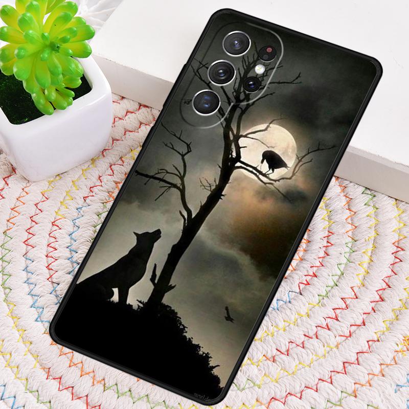 Moonlight of the Wolf Silicone Phone Case For Samsung Galaxy note 10 pro S26 S25 S24 S23 S22 S21 Plus S25Ultra Capa Cover