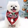 Santa Claus Dog Saliva Towel Adjustable Pet Triangle Scarf Christmas Dog Scarf  Holiday Party